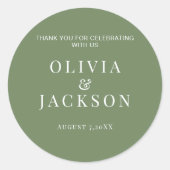 Stickers voor bruiloft Snoep koekjes tas donkergro (Voorkant)