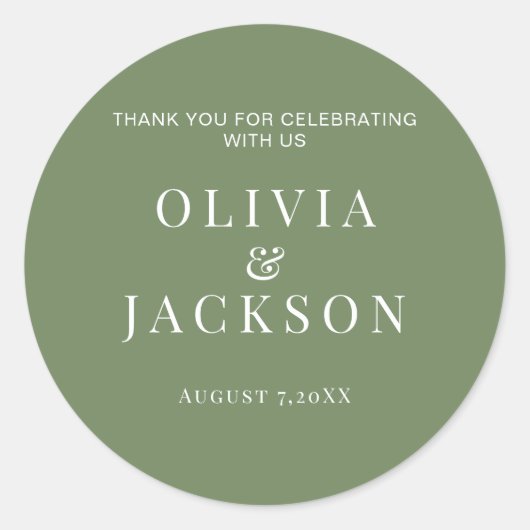 Stickers voor bruiloft Snoep koekjes tas donkergro (Voorkant)