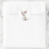 Stickers voor Cat Lovers Schattige White Cat (Tas)