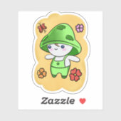 Stickers voor Cute Mushroom Character (Vel)