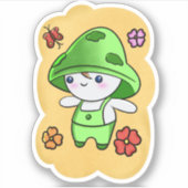 Stickers voor Cute Mushroom Character (Voorkant)