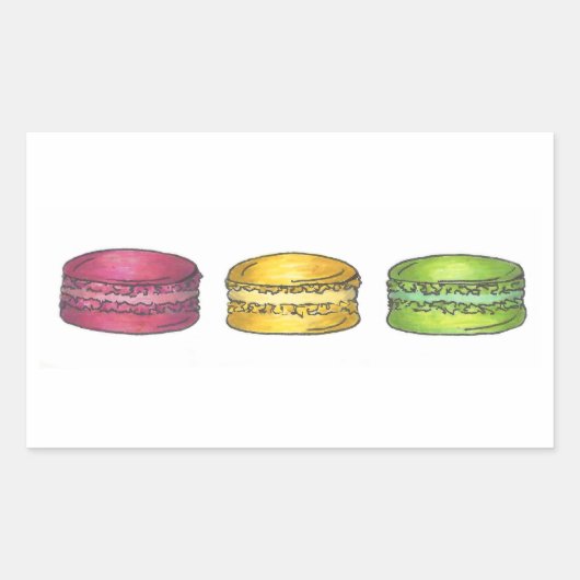 Stickers voor de Franse Macaron Cookie in Macarons (Voorkant)