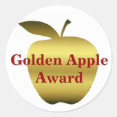 Stickers voor de Golden Apple Award van leraar (Voorkant)