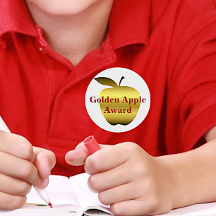 Stickers voor de Golden Apple Award van leraar