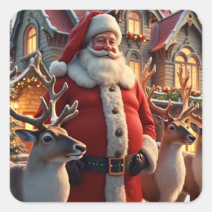 Stickers voor de kerstman en de rendieren