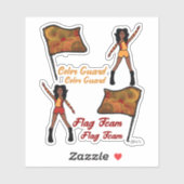 Stickers voor de kleurenbewaking van de vlag (Red  (Vel)