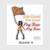 Stickers voor de kleurenbewaking van de vlag (Red (Vel)