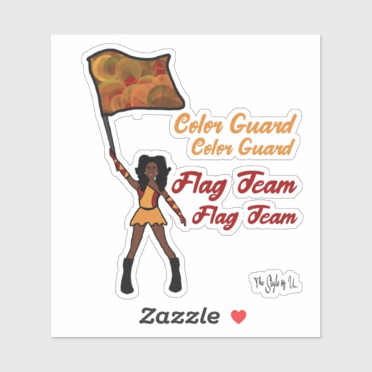 Stickers voor de kleurenbewaking van de vlag (Red  (Vel)