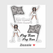 Stickers voor de kleurenvlagbescherming (diamant 3 (Vel)