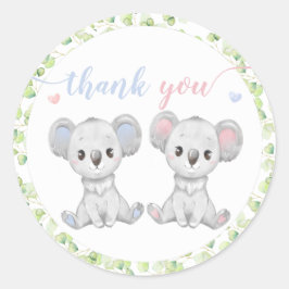 Stickers voor de Koala Gender Reveal Party.