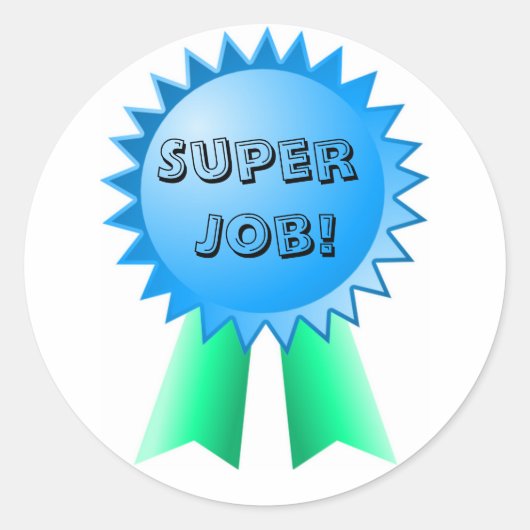 Stickers voor de Leraar Blauw en Groen Lint Award (Voorkant)