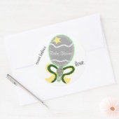 Stickers voor de Rattle Round, groen geel Baby sho (Envelop)