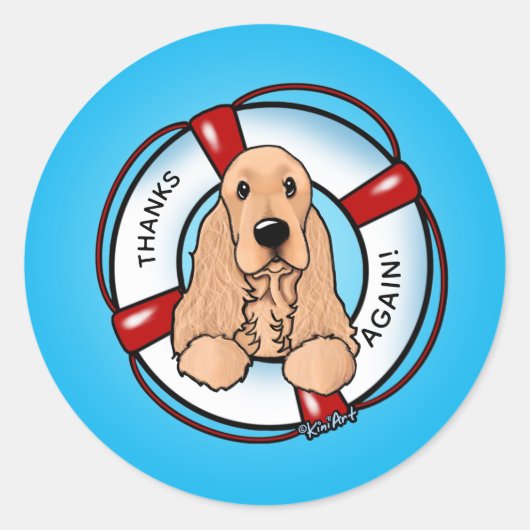 Stickers voor de redding van Cocker Spaniel (Voorkant)