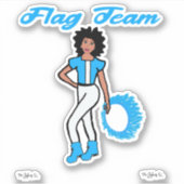 Stickers voor de Ring van het vlaggenteam ( blauw (Voorkant)