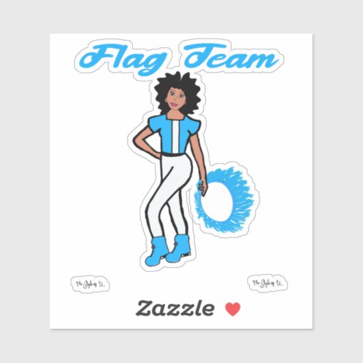 Stickers voor de Ring van het vlaggenteam ( blauw (Vel)