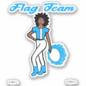 Stickers voor de Ring van het vlaggenteam ( Blauw  (Voorkant)