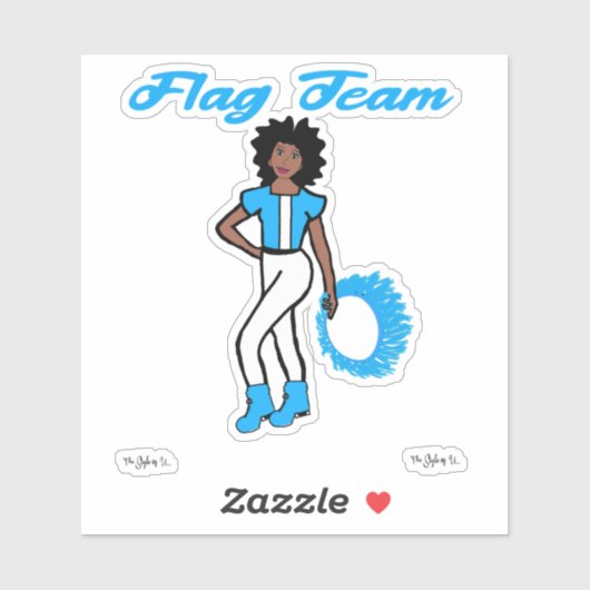 Stickers voor de Ring van het vlaggenteam ( Blauw  (Vel)