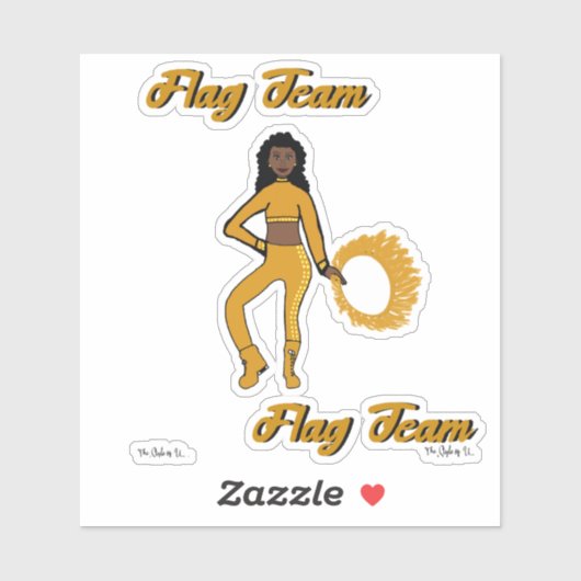 Stickers voor de Ring van het vlaggenteam ( Gold ) (Vel)