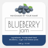 Stickers voor de verpakking van blauwbes jam-produ (Voorkant)