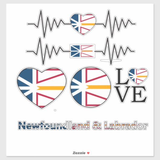 Stickers voor de vlag van Newfoundland (Vel)