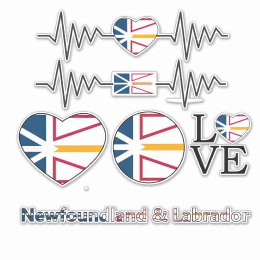 Stickers voor de vlag van Newfoundland (Voorkant)