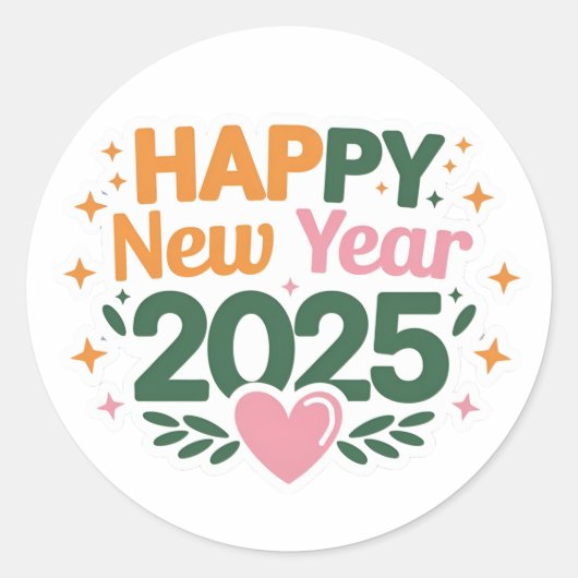Stickers voor elk feest Nieuwjaar 2025 (Voorkant)