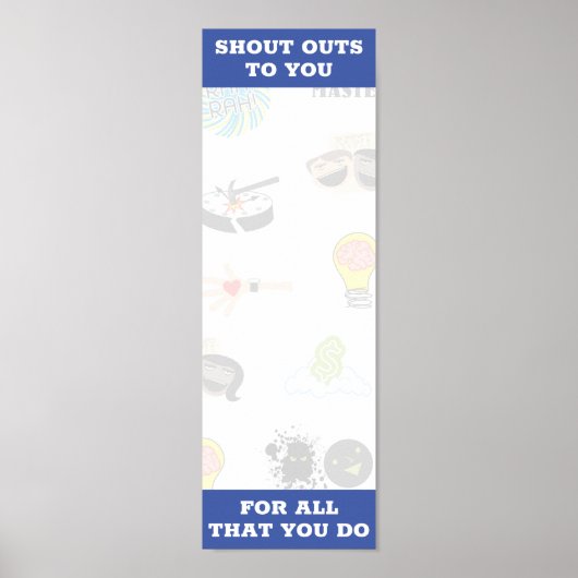 Stickers voor erkenning poster beloning werknemers (Voorkant)