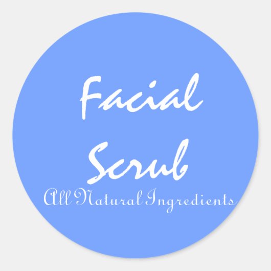 Stickers voor Facial Scrubs (Voorkant)