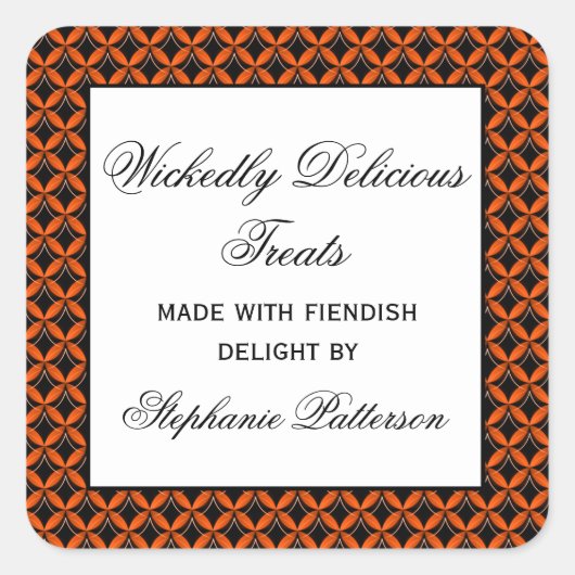 Stickers voor Fancy Halloween-baking in de stad Gl (Voorkant)