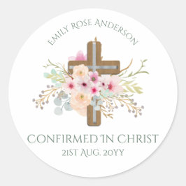 Stickers voor Floral Cross Bevestiging Gepersonali