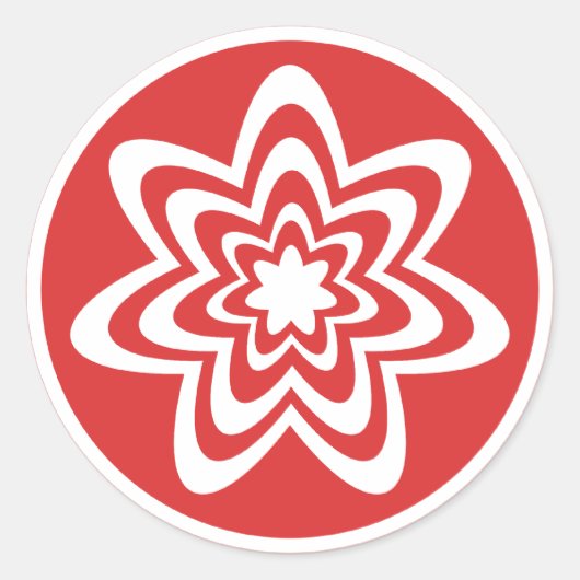 Stickers voor Floral Explosion, helder rood (Voorkant)
