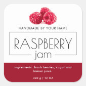 Stickers voor frambozenjam-productlabel Verpakking (Voorkant)