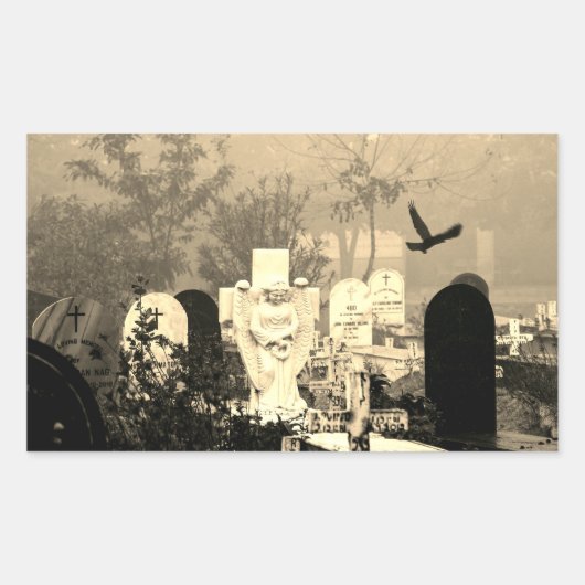 STICKERS VOOR GEHAUNTEERDE GRAVEYARD (Voorkant)