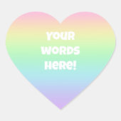 Stickers voor gepersonaliseerde pasteelregenboogen (Voorkant)