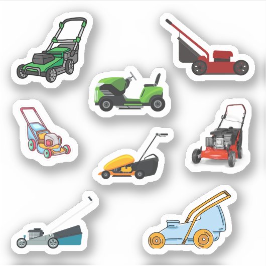 Stickers voor grasmower (Voorkant)