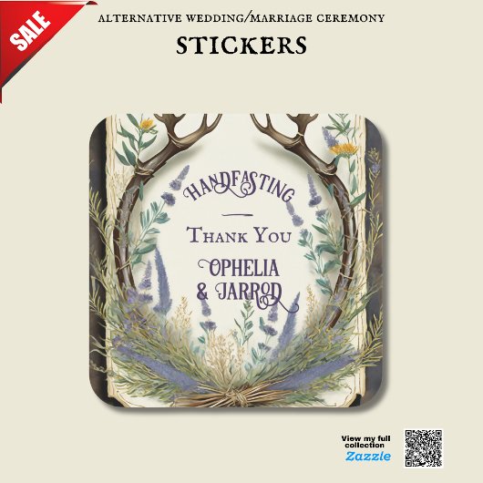 STICKERS VOOR HANDFASTING KADOOMSLAGEN GEWEIEN