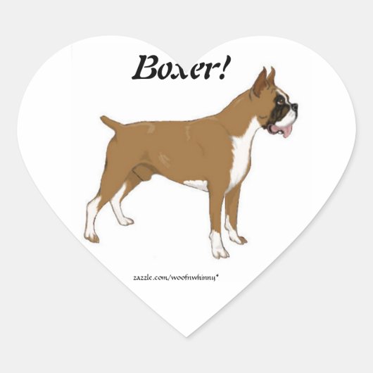 Stickers voor hartboxer (Voorkant)