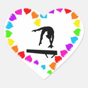 Stickers voor hartvormig gymnastiek