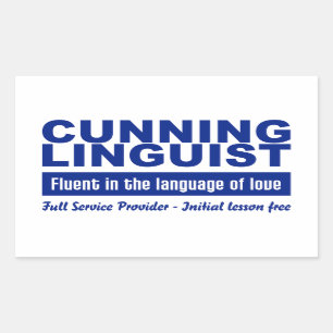 Stickers voor het aftappen van linguïsten