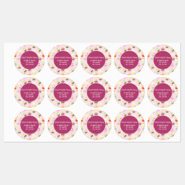Stickers voor het bakkerijthema cute cupcake