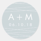 Stickers voor het bindhuwelijk | Grijze Jade (Voorkant)