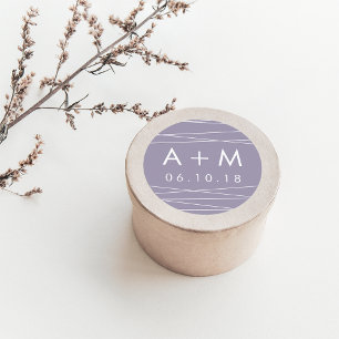 Stickers voor het bindhuwelijk Lila grijs