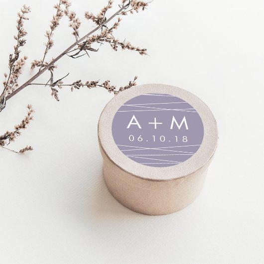 Stickers voor het bindhuwelijk | Lila grijs