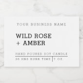 Stickers voor het etiket van het natuurkaars met w (Enkel label)