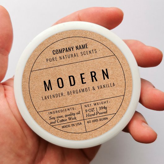 Stickers voor het etiket van papieren kaarsen