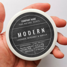 Stickers voor het etiket van zwarte homemade-kaars