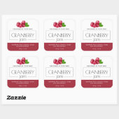 Stickers voor het etiketteren van cranberry jam (Vel)