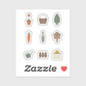Stickers voor het Gardening instellen (Vel)