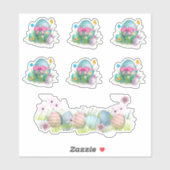 Stickers voor het kraken van kleurrijke paaseieren (Vel)
