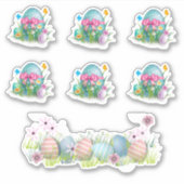 Stickers voor het kraken van kleurrijke paaseieren (Voorkant)